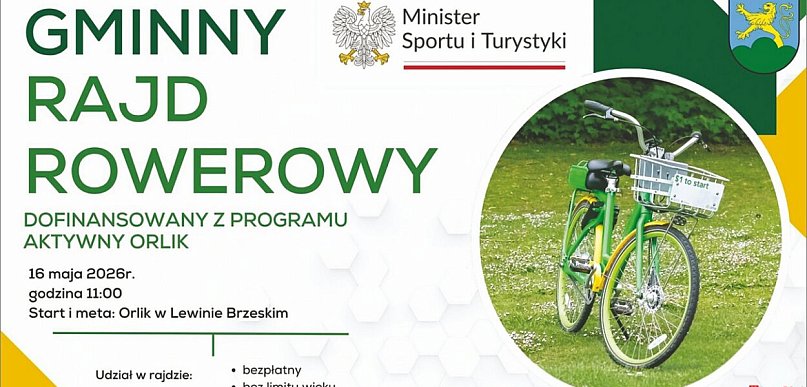 Lewin: Gminny Rajd Rowerowy już 16 maja. Trasa liczy około  20 kilometrów