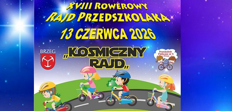 Kosmiczny Rajd Przedszkolaka. W sobotę mali rowerzyści opanują Brzeg