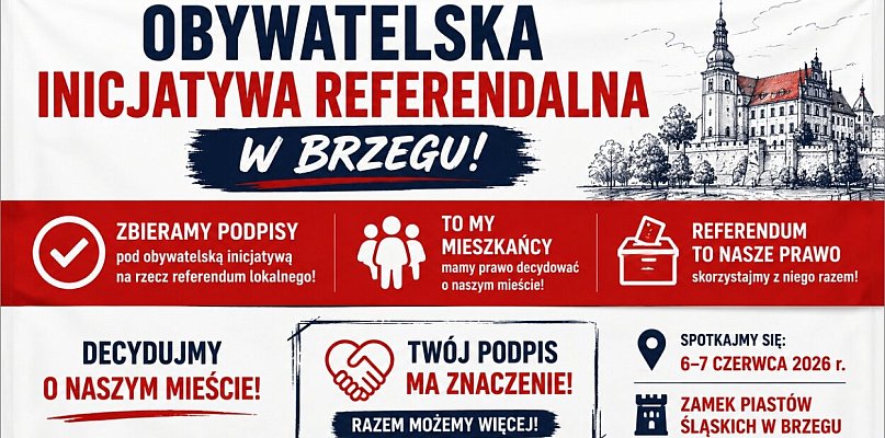 Referendum w Brzegu. Mieszkańcy zaczynają zbierać podpisy