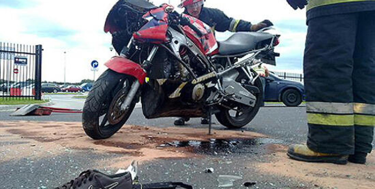 Motocyklista stracił rękę