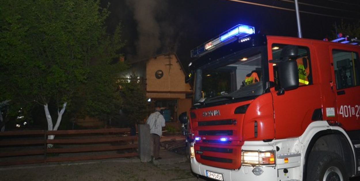Pożar domu w Lewinie Brzeskim
