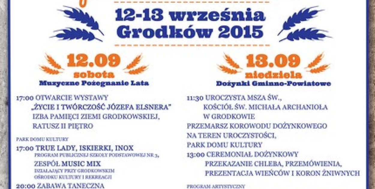 Weekendowy Informator Imprezowy 11-13.09.2015