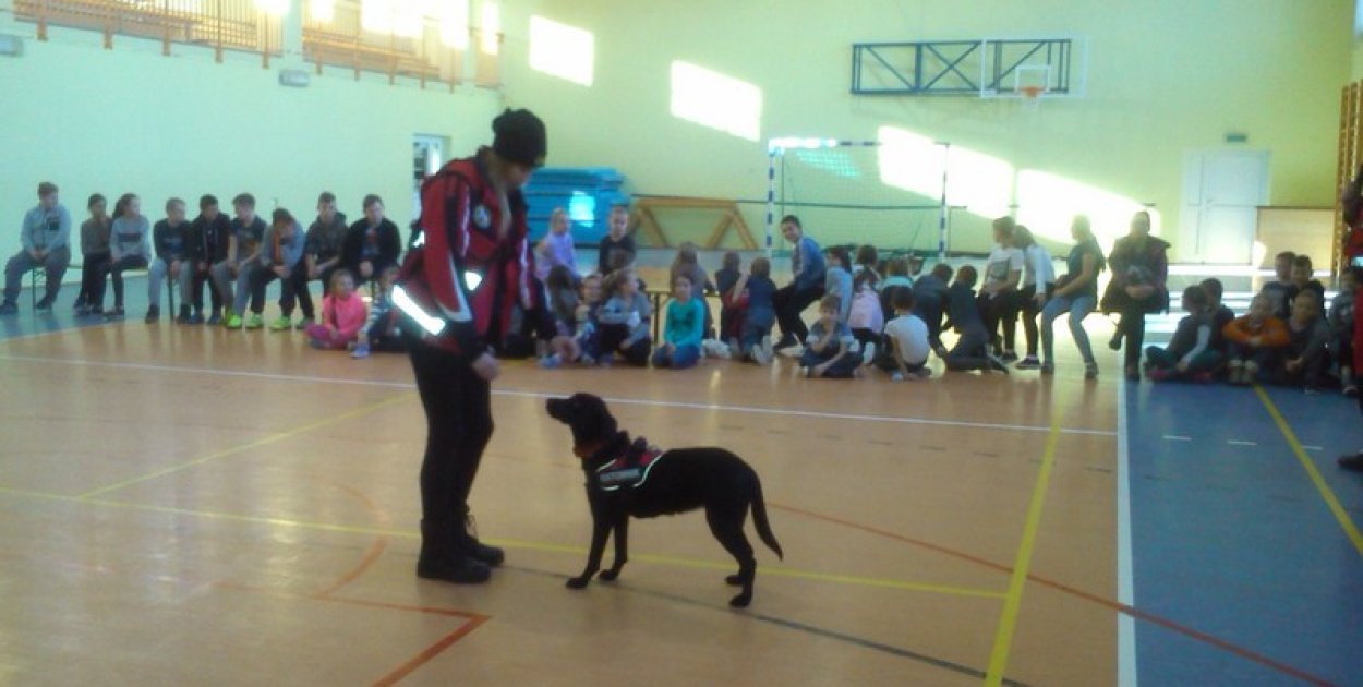 SPOTKANIE UCZNIÓW Z OPOLSKĄ GRUPĄ RATOWNICZO - POSZUKIWAWCZĄ