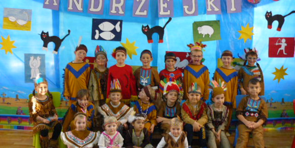 Andrzejki w indiańskich rytmach w Przedszkolu w Krzyżowicach