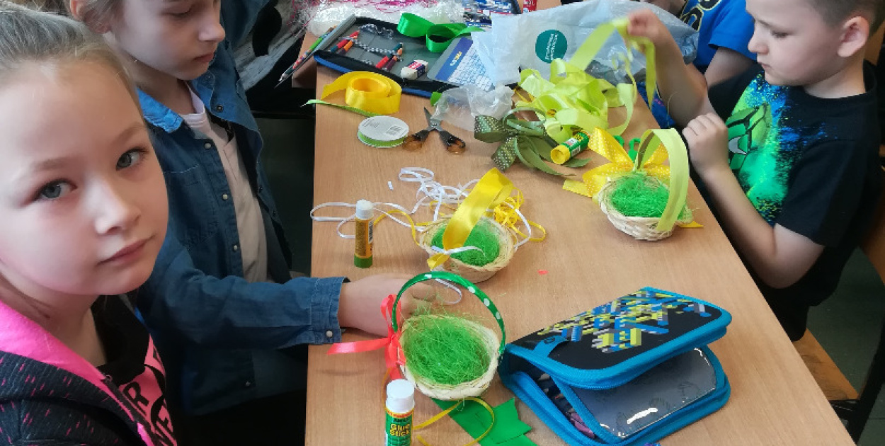 Warsztaty wielkanocne grodkowskich pierwszaków