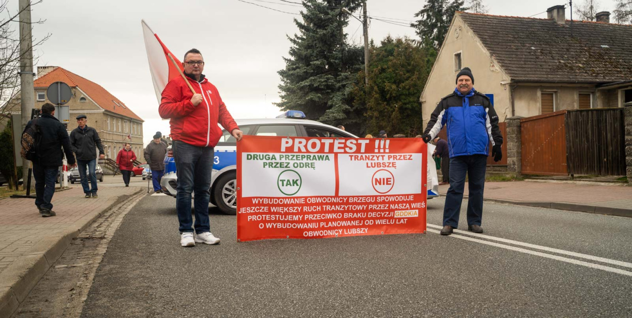 Kolejny protest mieszkańców Lubszy