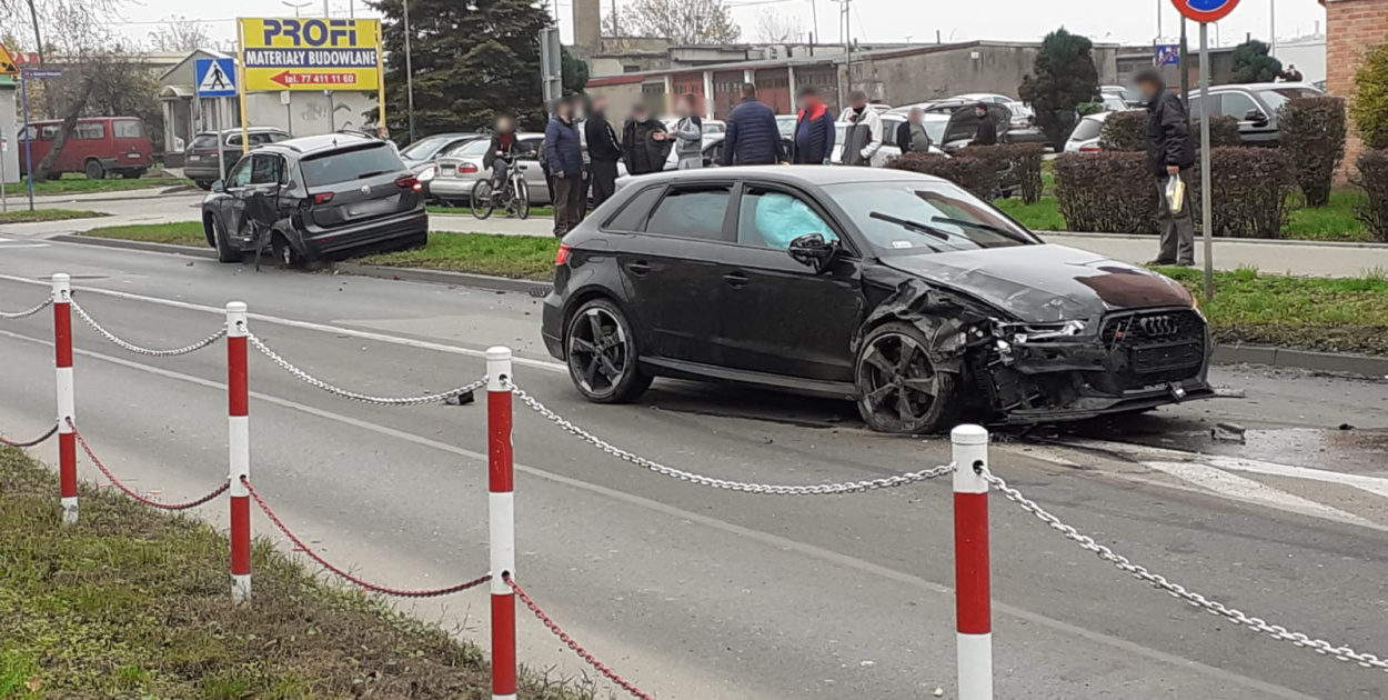 Kolizja na ul. Chocimskiej w Brzegu