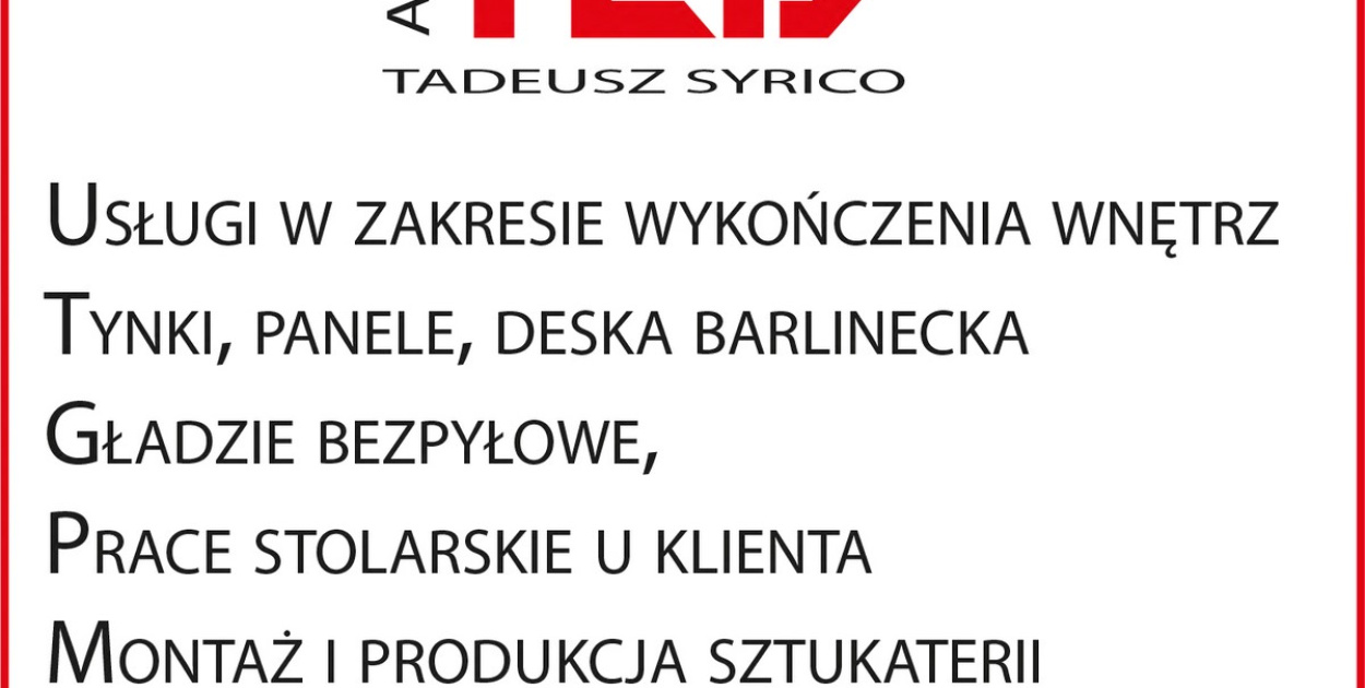 TEDART Tadeusz Syrico - Usługi budowlane