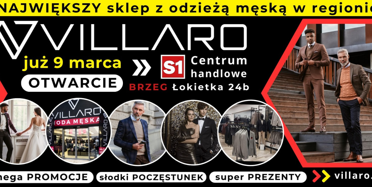  WIELKIE OTWARCIE w Brzegu - Moda Męska VILLARO - 9 marca w Centrum…