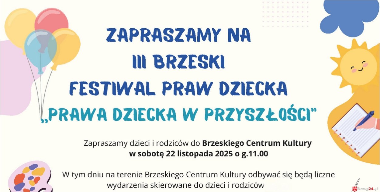 Dzieci mają głos! III Brzeski Festiwal Praw Dziecka już 22 listopada