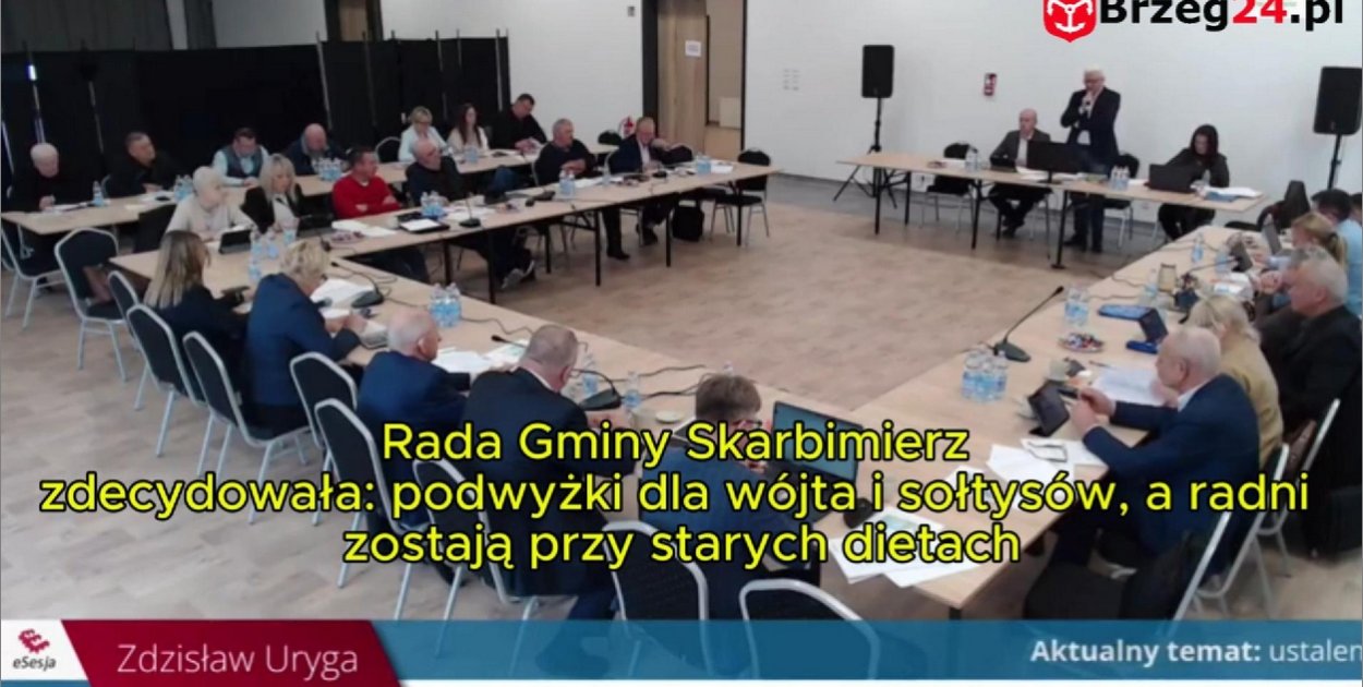 Rada Gminy Skarbimierz  zdecydowała: podwyżki dla wójta i sołtysów