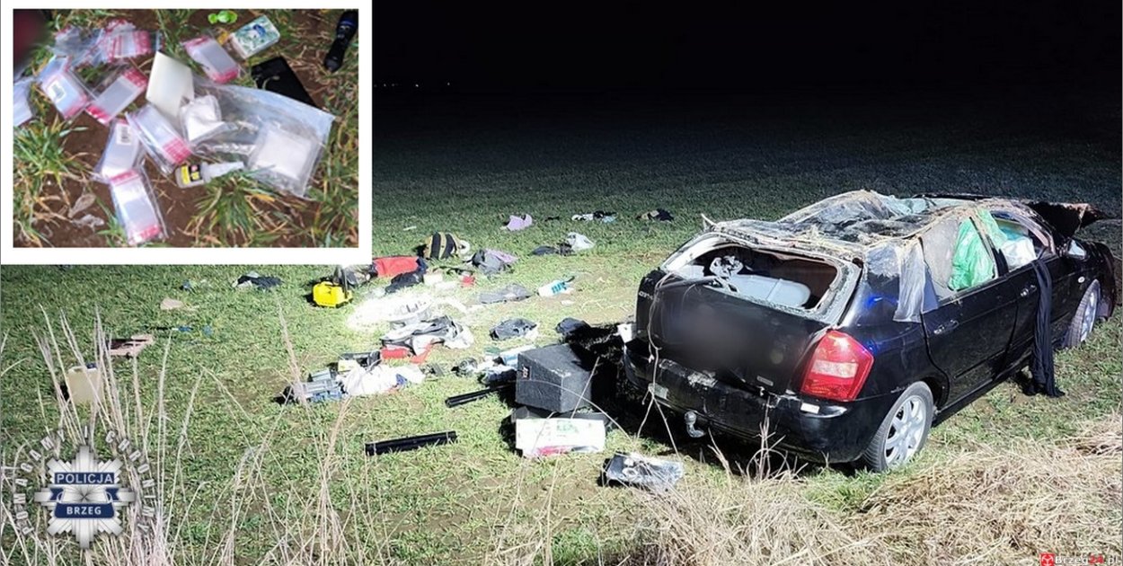 Nowe fakty po wypadku w Wierzbniku. Blisko 1000 porcji amfetaminy