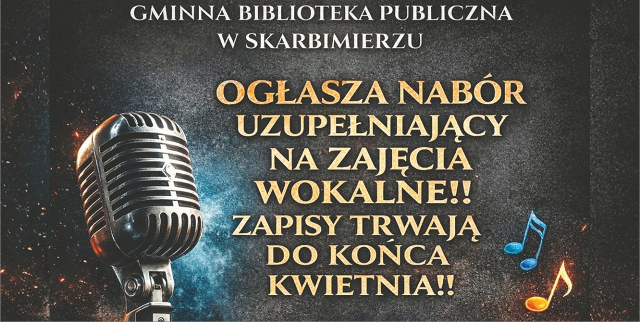 Ostatnia szansa na zajęcia  wokalne w Skarbimierzu