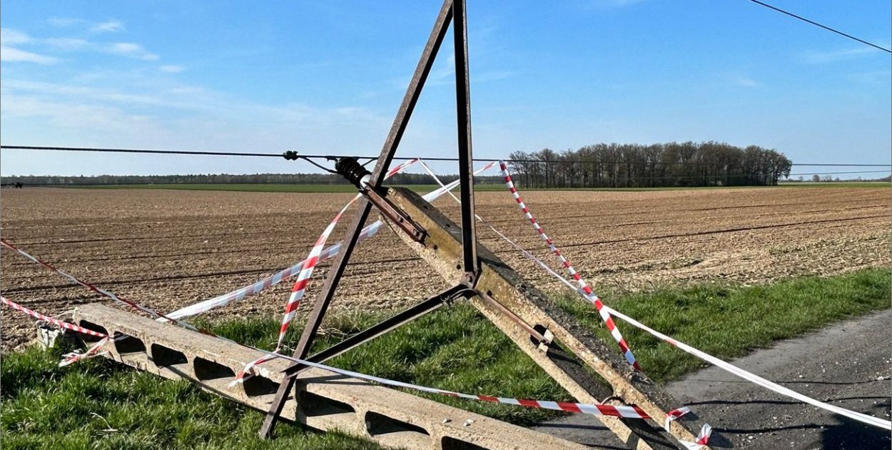 Dariusz Gajewski zniszczył słup wysokiego napięcia pod Starowicami