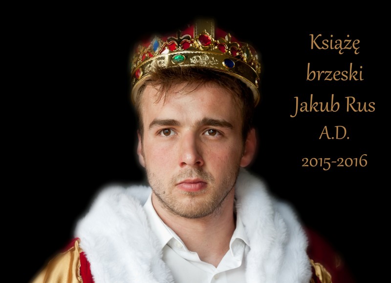 Książę Jakub na pocztówce promującej Księstwo Brzeskie