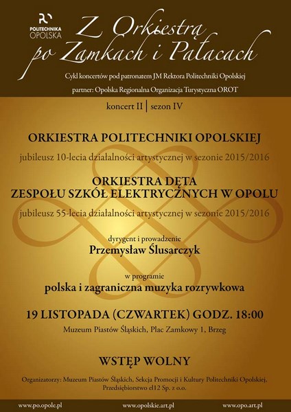 Listopadowe koncerty w Muzeum Piastów Śląskich w Brzegu