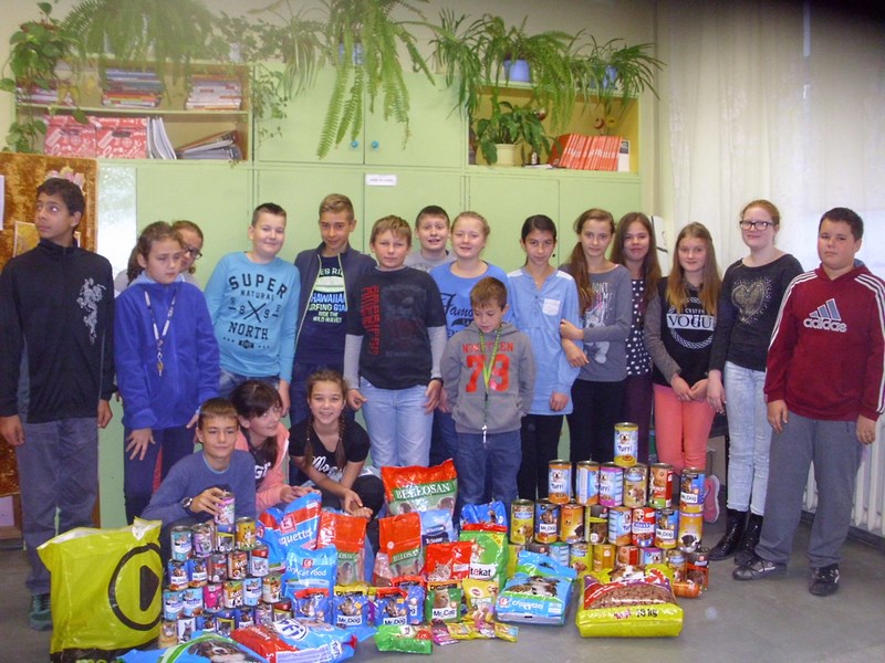 „Pomagamy zwierzakom” – uczniowie ze SP w Olszance z wizytą w Przytulisku