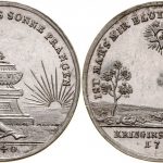 Medal na okoliczność rozpoczęcia I wojny śląskiej (awers i rewers) 1741 r.