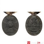 Medal dla niebiorących bezpośredniego udziału w walkach 1815 r. (awers i rewers) 