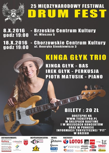 DRUM FEST 2016: Kinga Głyk Trio w BCK już w sobotę 08.10.2016