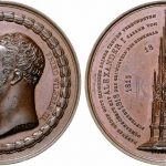 Medal z okazji wmurowania kamienia wegielnego pomnika w Kreuzbergu w1818 r. (awers i rewers)