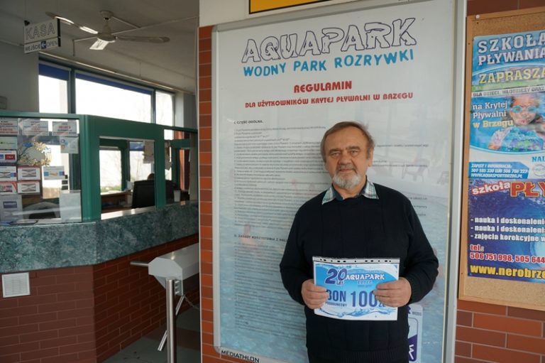 Klient lutego w brzeskim Aquaparku – Pan Waldemar Pleszkun spędził na basenie ponad 83 godziny