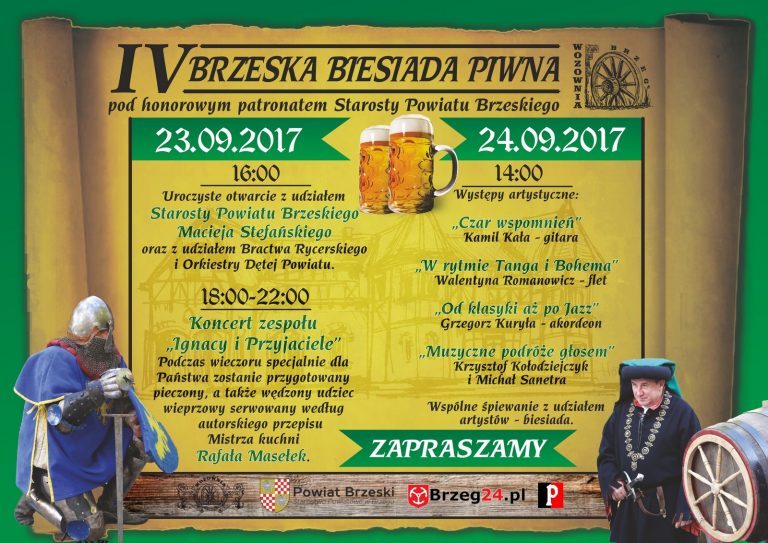 IV Brzeska Biesiada Piwna i kolejne spotkania z kuchnią europejską w Wozowni!
