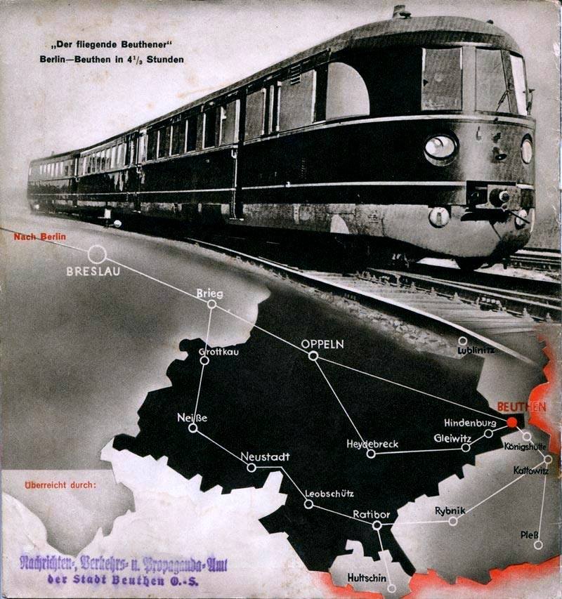 mapa połączeń kolejowych przed II Wojną Światową