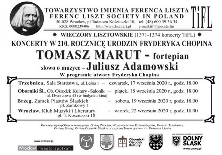 Wybitny pianista Tomasz Marut zagra dziś (19-09) koncert w brzeskim Zamku