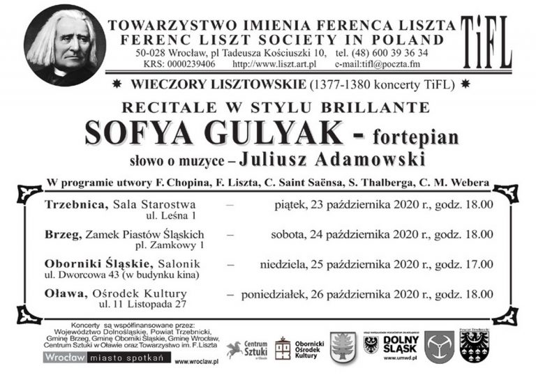 Pianistka Sofya Gulyak wystąpi online w brzeskim Zamku
