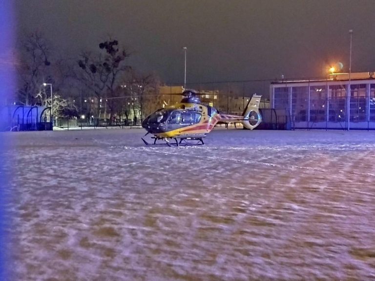Nocne lądowanie śmigłowca LPR w Brzegu. 35-latek potrzebował natychmiastowej pomocy medycznej