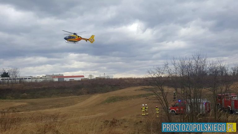 Wypadek na torze motocrossowym w Grodkowie. Poszkodowanego zabrał śmigłowiec LPR