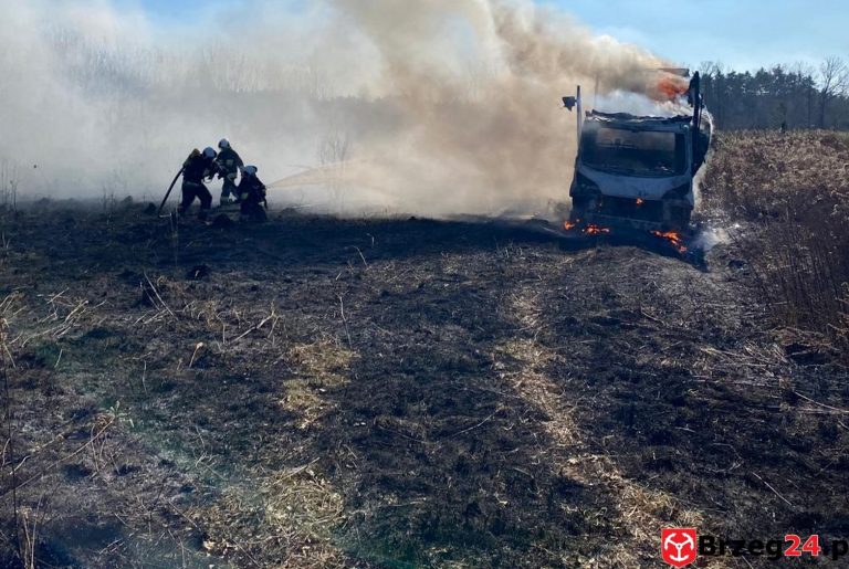 Pożar auta dostawczego w Tarnowcu