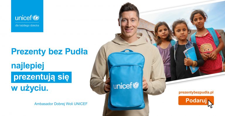 Robert Lewandowski wspiera program UNICEF Polska